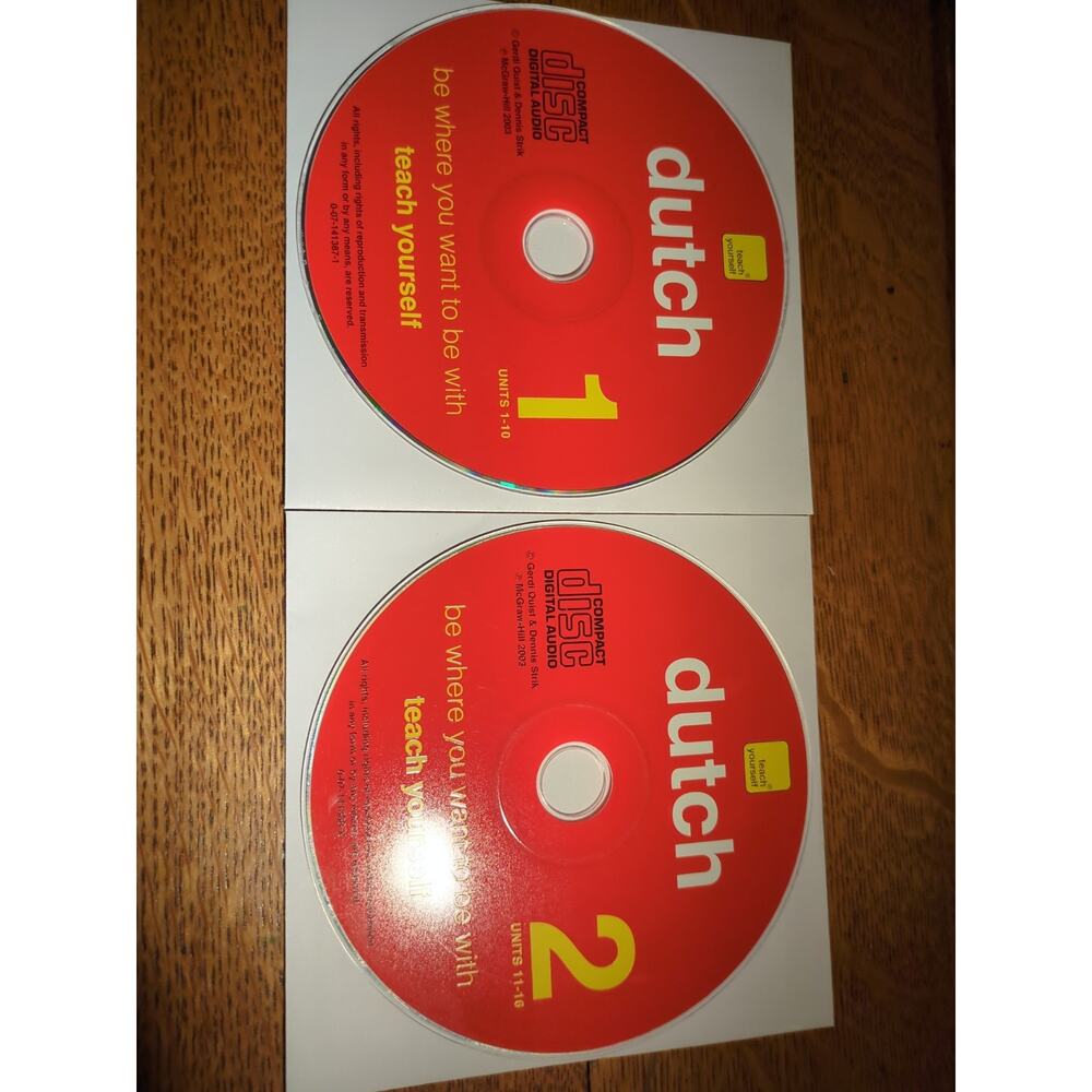 Teach Yourself Dutch Gerdi Quist Dennis Strik 2 Disc Set Discs Only